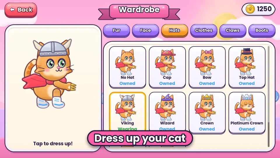 Cat Attack! wardrobe: dressing the cat in a Viking helmet and red cape